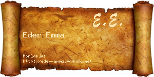 Eder Emma névjegykártya