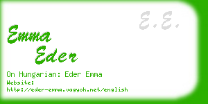 emma eder business card